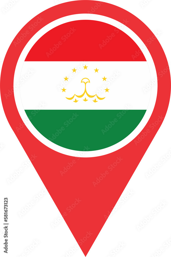 Tajikistan flag pin map 2023031354 Tajikistan flag pin map 2023031354