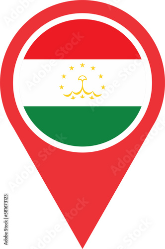 Free Download Tajikistan flag pin map  2023031354 - GFXLoad