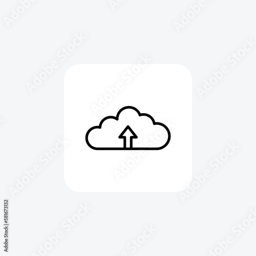 Cloud, arrow fully editable vector icon