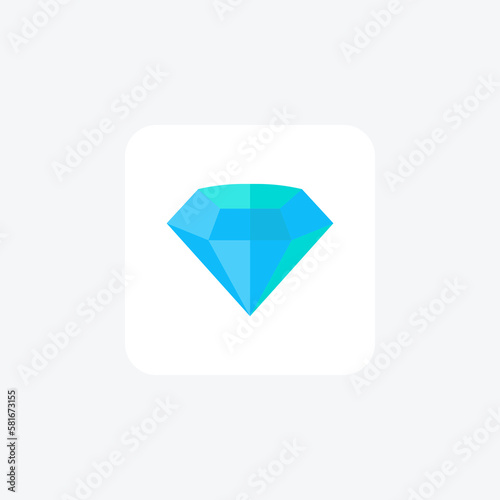 Diamond, important fully editable vector icon

