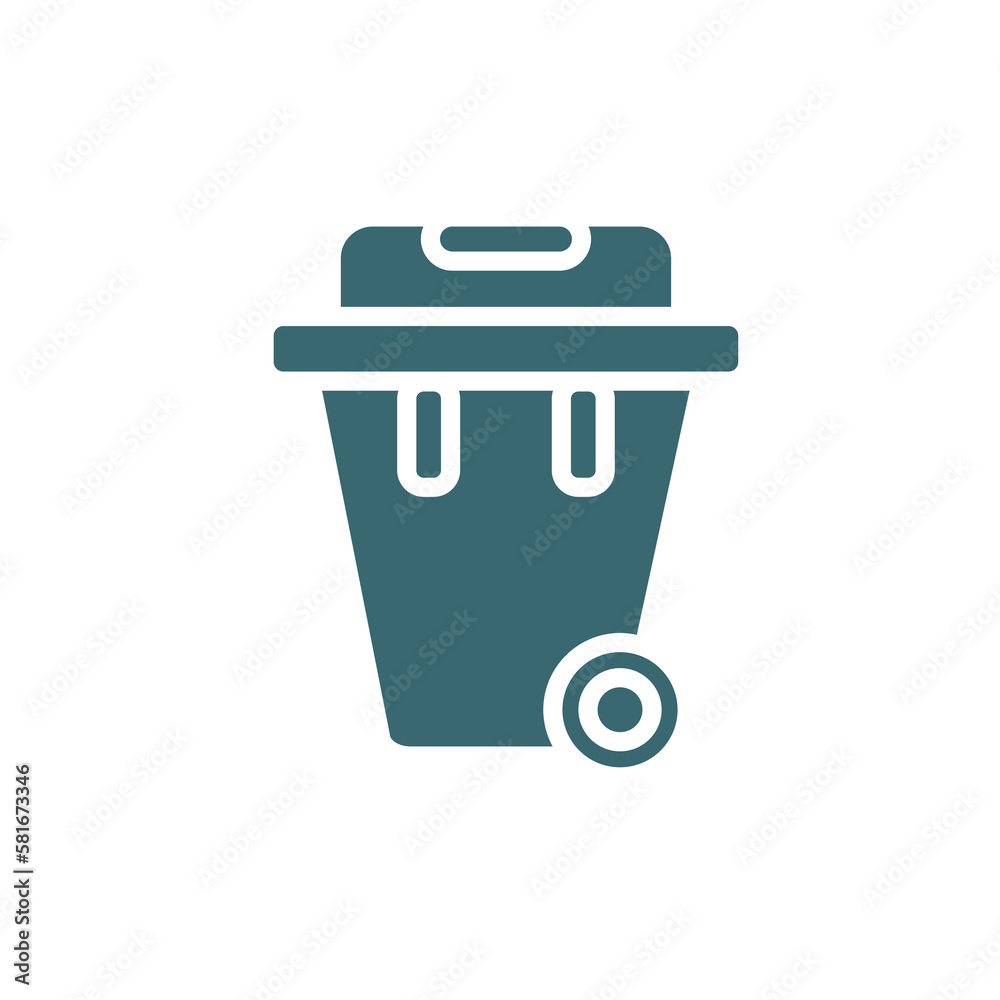 dust bin icon. Filled dust bin, dust icon from ecology collection. Flat glyph vector isolated on white background. Editable dust bin symbol can be used web and mobile dust bin icon. Filled dust bin, dust icon from ecology collection. Flat glyph vector isolated on white background. Editable dust bin symbol can be used web and mobile