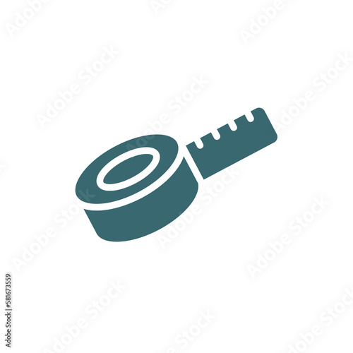 measure tape icon. Filled measure tape icon from health and medical collection. Flat glyph vector isolated on white background. Editable measure tape symbol can be used web and mobile