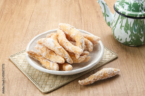 Widaran Manis, Indonesian traditional snack made from flour, egg, and sugar
 photo