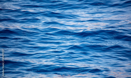 Blue expanse of water in the sea.