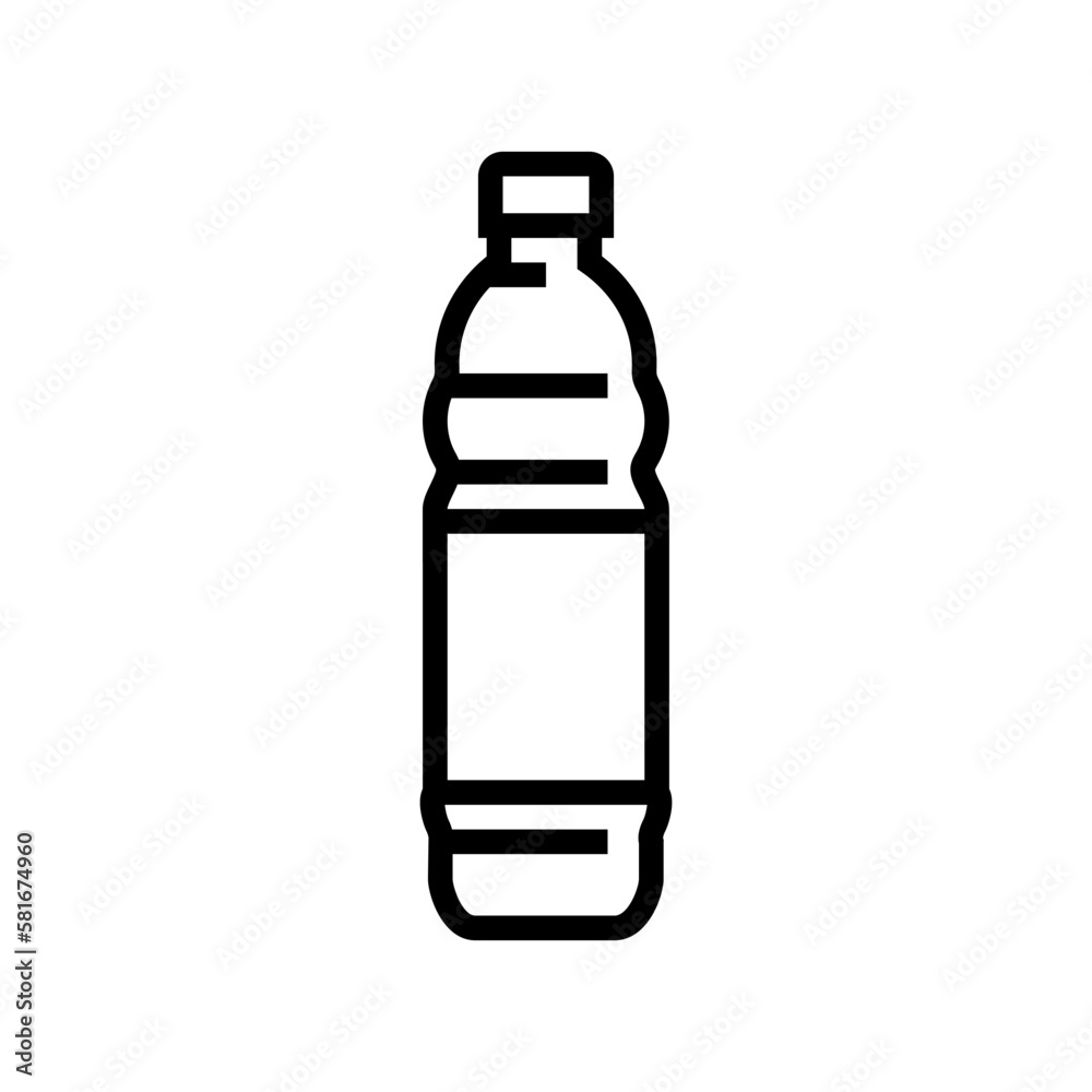 empty water plastic bottle line icon vector illustration empty water plastic bottle line icon vector illustration
