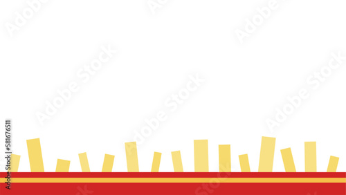 french fries blank white template background