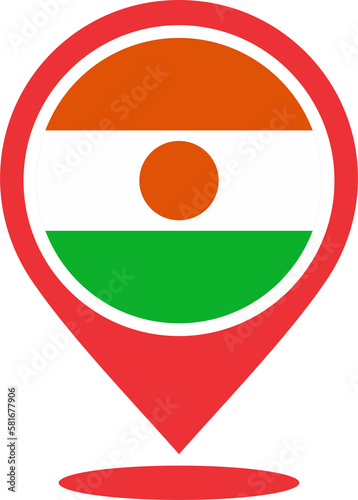 Free Download Niger flag pin map 2023031363 - GFXLoad