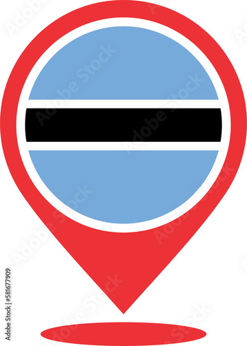 Free Download Botswana flag pin map 2023031365 - GFXLoad