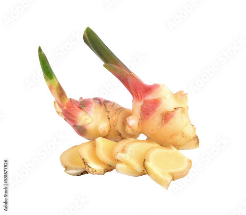 fresh ginger on transparent png.
