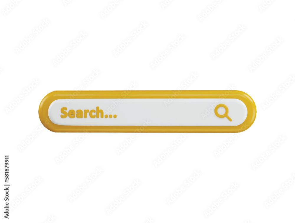 search bar icon 3d rendering vector illustration search bar icon 3d rendering vector illustration