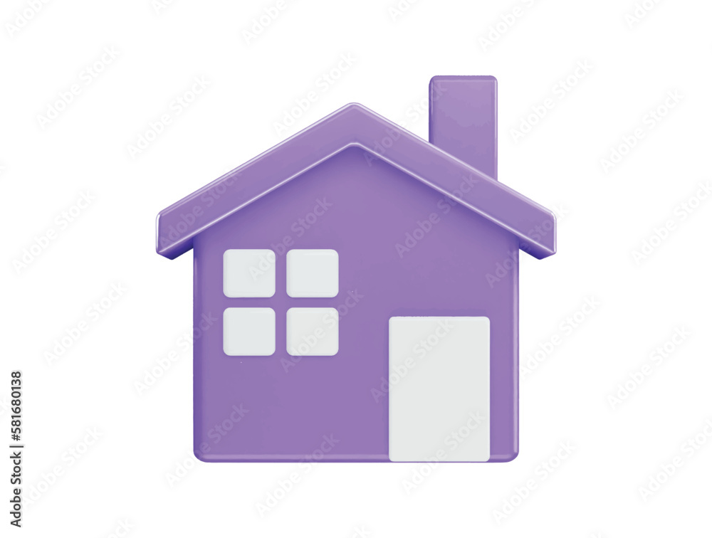home icon 3d rendering vector illustration home icon 3d rendering vector illustration