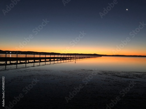 Sunset Over the Sea at Long Jetty  Central Coast  New South Wales  Australia 