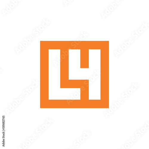 Initial letter L4 logo design template vector
