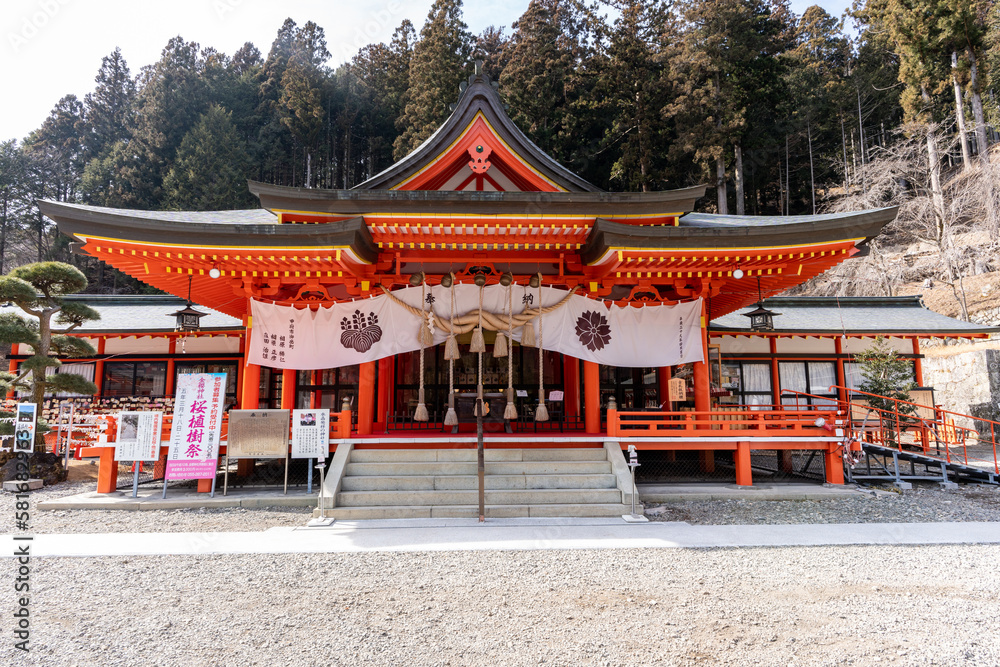 Naklejka premium 金櫻神社 本殿