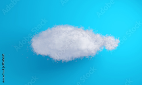 Cloud on Blue sky background, Ladder of Success Concept, 3D rendering
