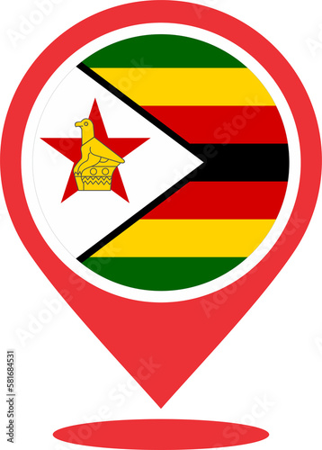 Free Download Zimbabwe flag pin map  2023031381 - GFXLoad