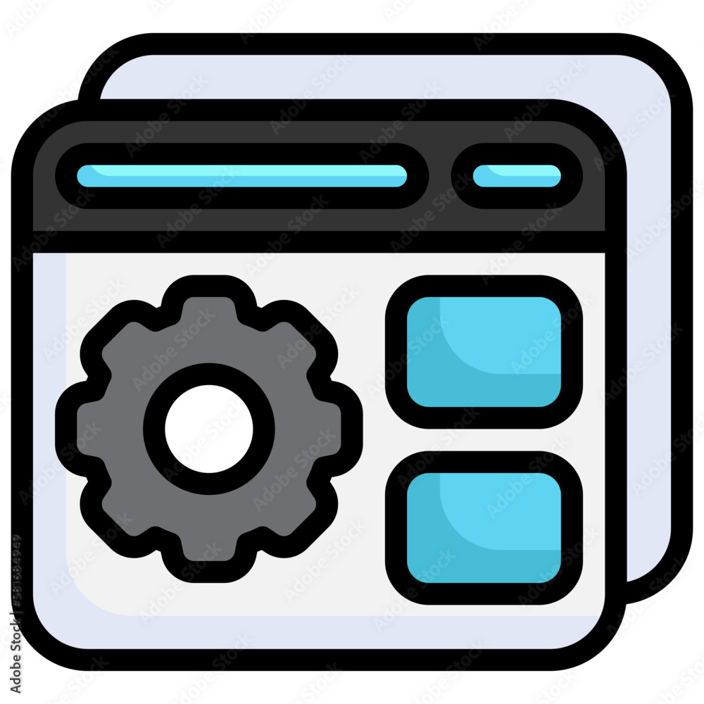 web maintenance flat icon,linear,outline,graphic,illustration web maintenance flat icon,linear,outline,graphic,illustration
