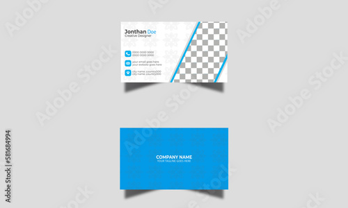 Creative Double-sided Business card design  modern visiting card  template Clean name card company corporate Vector 
