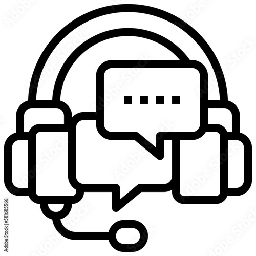 costumer service line icon,linear,outline,graphic,illustration