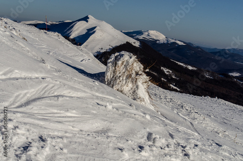 Zima na połoninie Wetlińskiej