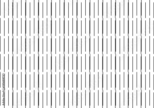 Repeating Black and White Vertical Line Design Art for Backgrounds. Seamless Pattern. Mosaic. Geometry. Vector Illustration Graphic Design.