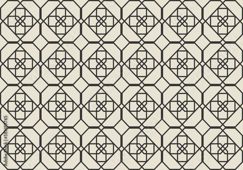 Brown Pastel Mosaic Tiles Design Art for Backgrounds. Seamless Pattern. Mosaic. Geometry. Vector Illustration Graphic Design.