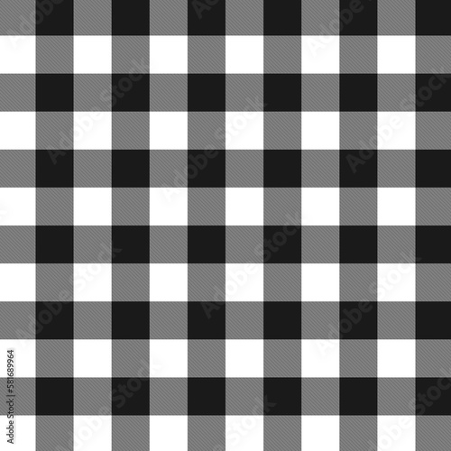 Aesthetic black gingham tartan checkers plaid checkerboard texture background illustration perfect for banner and fabric.