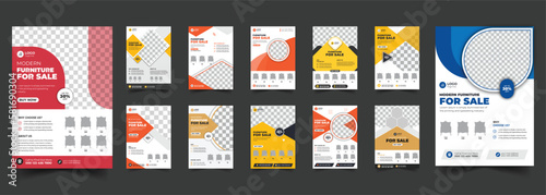 furniture sale Flyer Template Bundle, Furniture sale flyer design, flyer design for furniture sale promotion, a4 business flyer template, 16 unique flyer design template