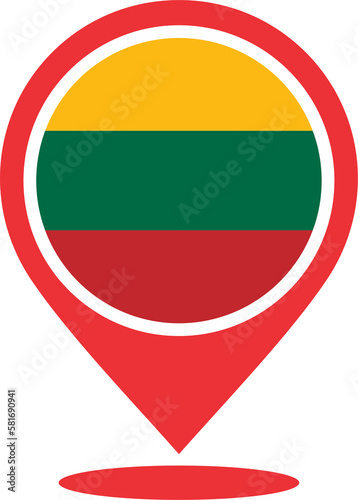Free Download Lithuania flag pin map 20230313101 - GFXLoad