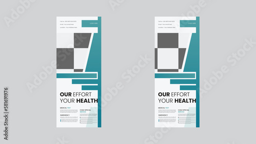 Fényképezés Medical rill up banner business flyer social media post face book cover  logo
