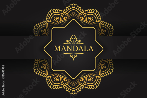 Luxury Ornamental Mandala Background with Gold Color. mandala designs for prints, flayers, brochures, backgrounds, banners.