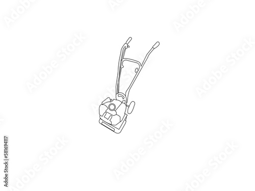 Tiller Icon. Bold outline design with editable stroke width. Vector Illustration.  Editable Stroke Simple Design. 