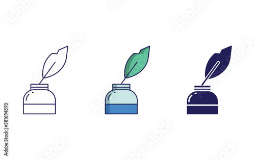 quill and ink vector illustration