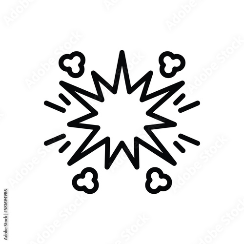Black line icon for boom