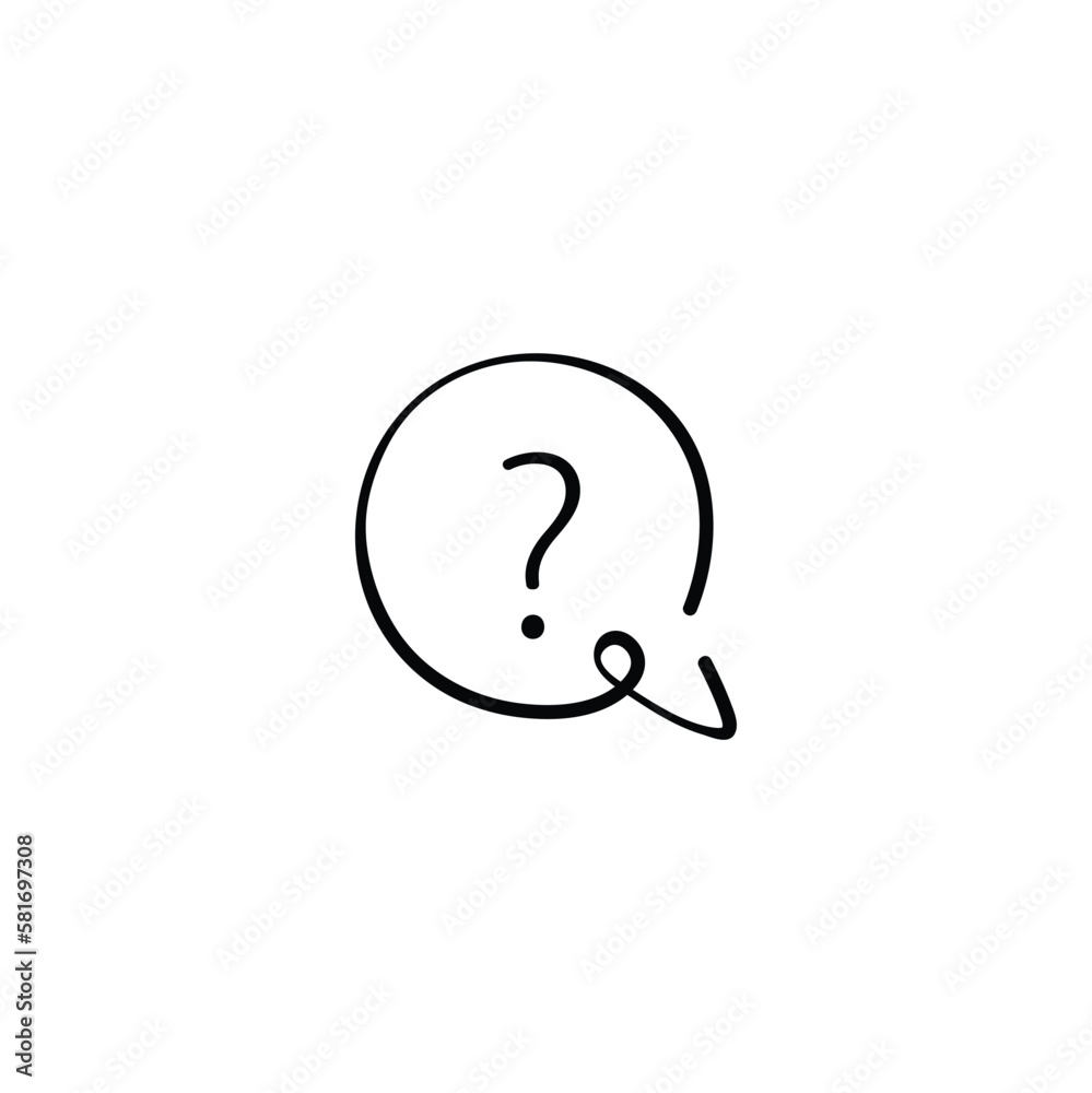 Question Bubble Line Style Icon Design Question Bubble Line Style Icon Design