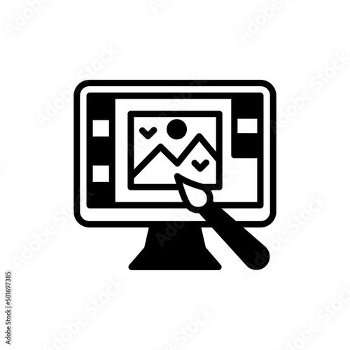 Photo Editing icon in vector. Illustration