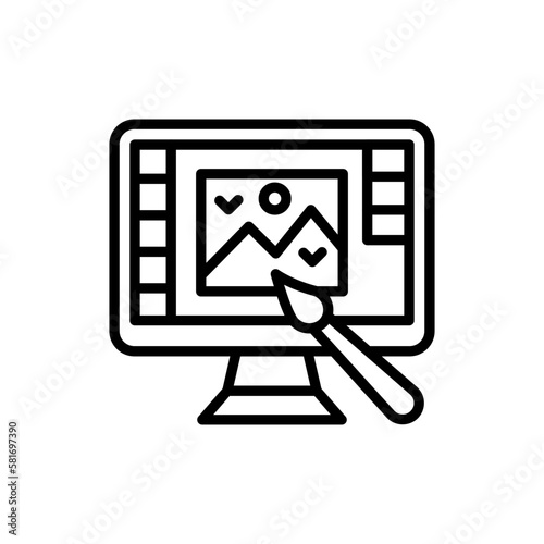 Photo Editing icon in vector. Illustration