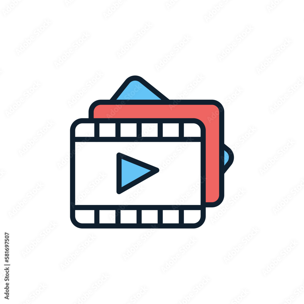 Video Album icon in vector. Illustration Video Album icon in vector. Illustration