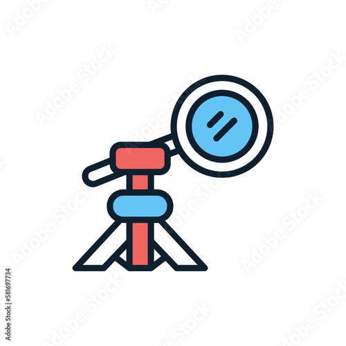 Reflector icon in vector. Illustration