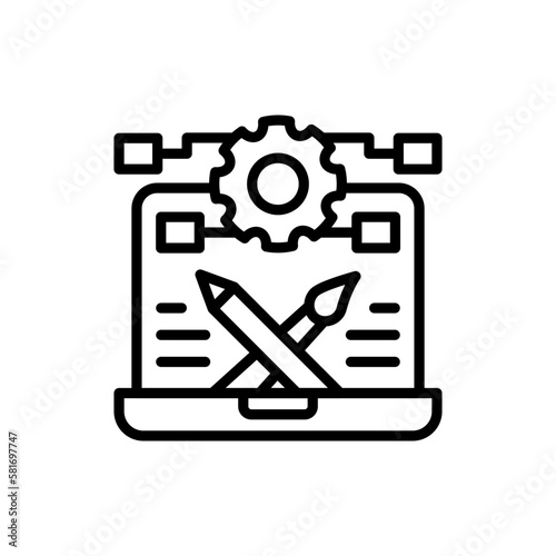 Designing Services icon in vector. Illustration