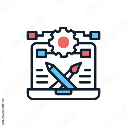 Designing Services icon in vector. Illustration