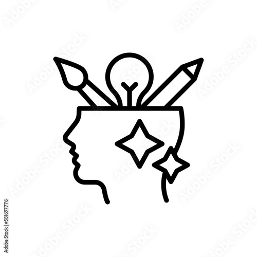 Inspiration icon in vector. Illustration