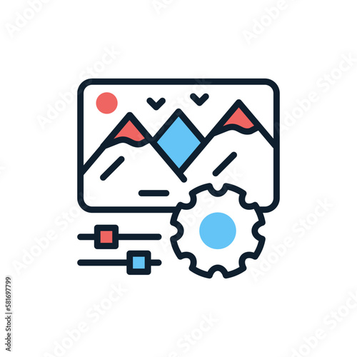 Scene Optimizer icon in vector. Illustration
