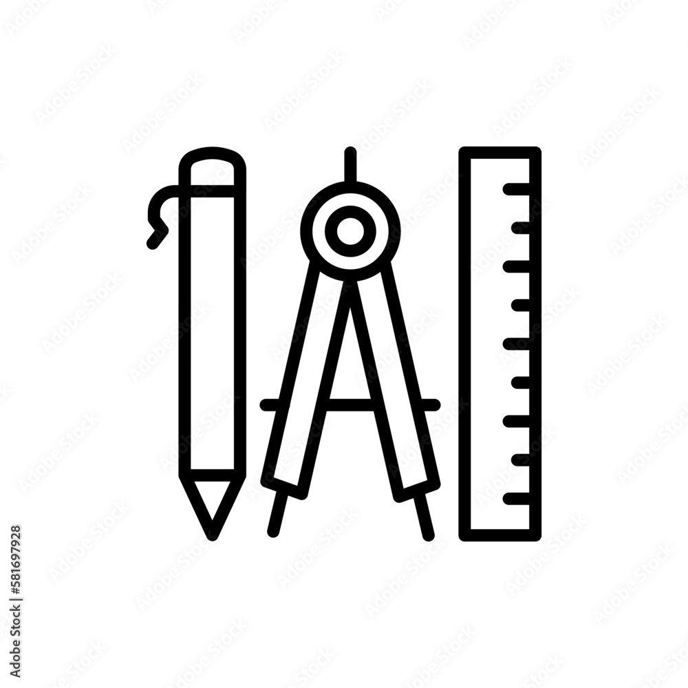 Stationery icon in vector. Illustration Stationery icon in vector. Illustration