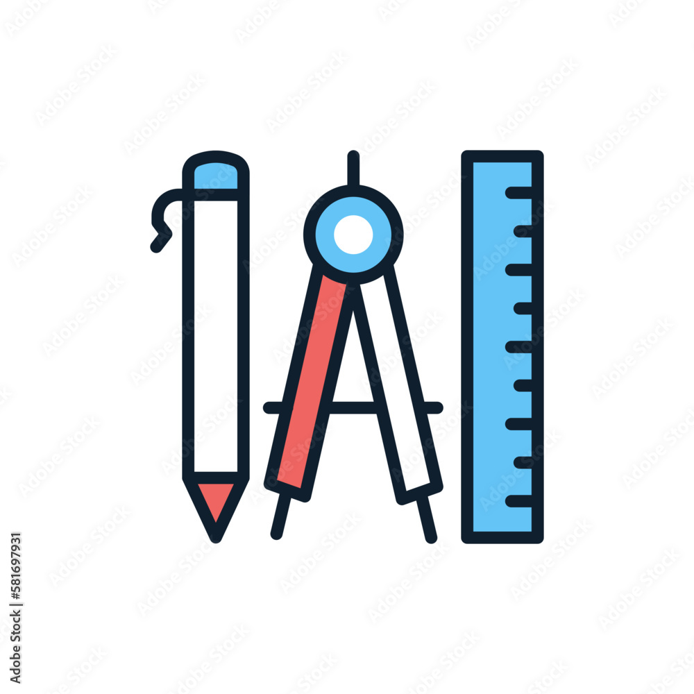 Stationery icon in vector. Illustration Stationery icon in vector. Illustration