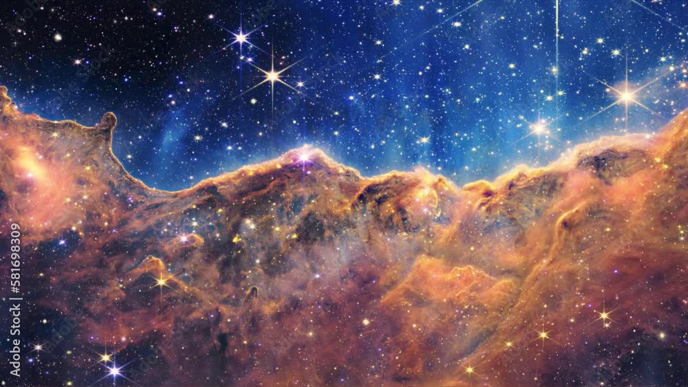 Carina Nebula in 4k, James webb space telescope, Universe