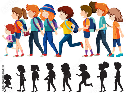 People tourist vector set