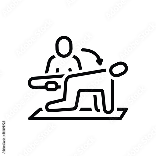 Black line icon for occupational