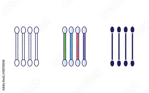 Cotton Buds vector icon