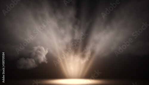 White Smoke and Spotlight Background for Dramatic Effect